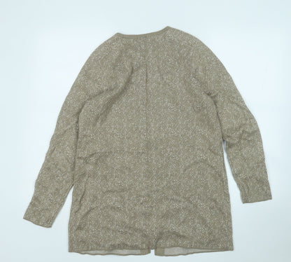 Womens UK Size M ellen reyes Brown Full Zip Jumper