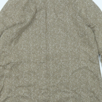 Womens UK Size M ellen reyes Brown Full Zip Jumper