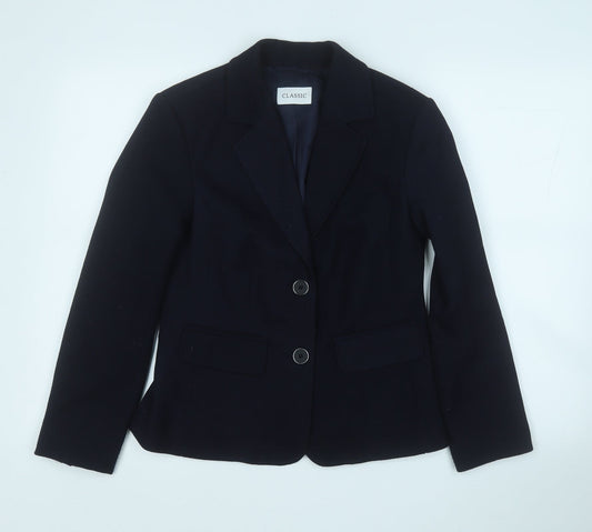 Marks and Spencer Womens Blue  Polyester Jacket Suit Jacket Size 8