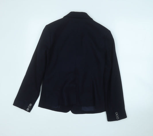 Marks and Spencer Womens Blue  Polyester Jacket Suit Jacket Size 8