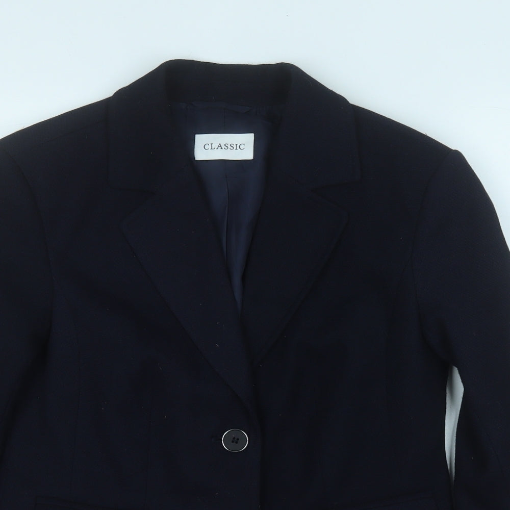 Marks and Spencer Womens Blue  Polyester Jacket Suit Jacket Size 8