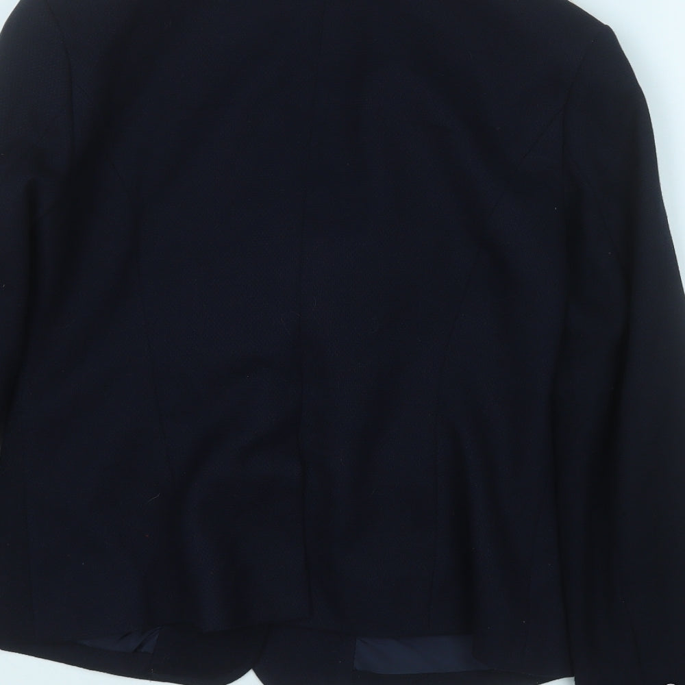 Marks and Spencer Womens Blue  Polyester Jacket Suit Jacket Size 8
