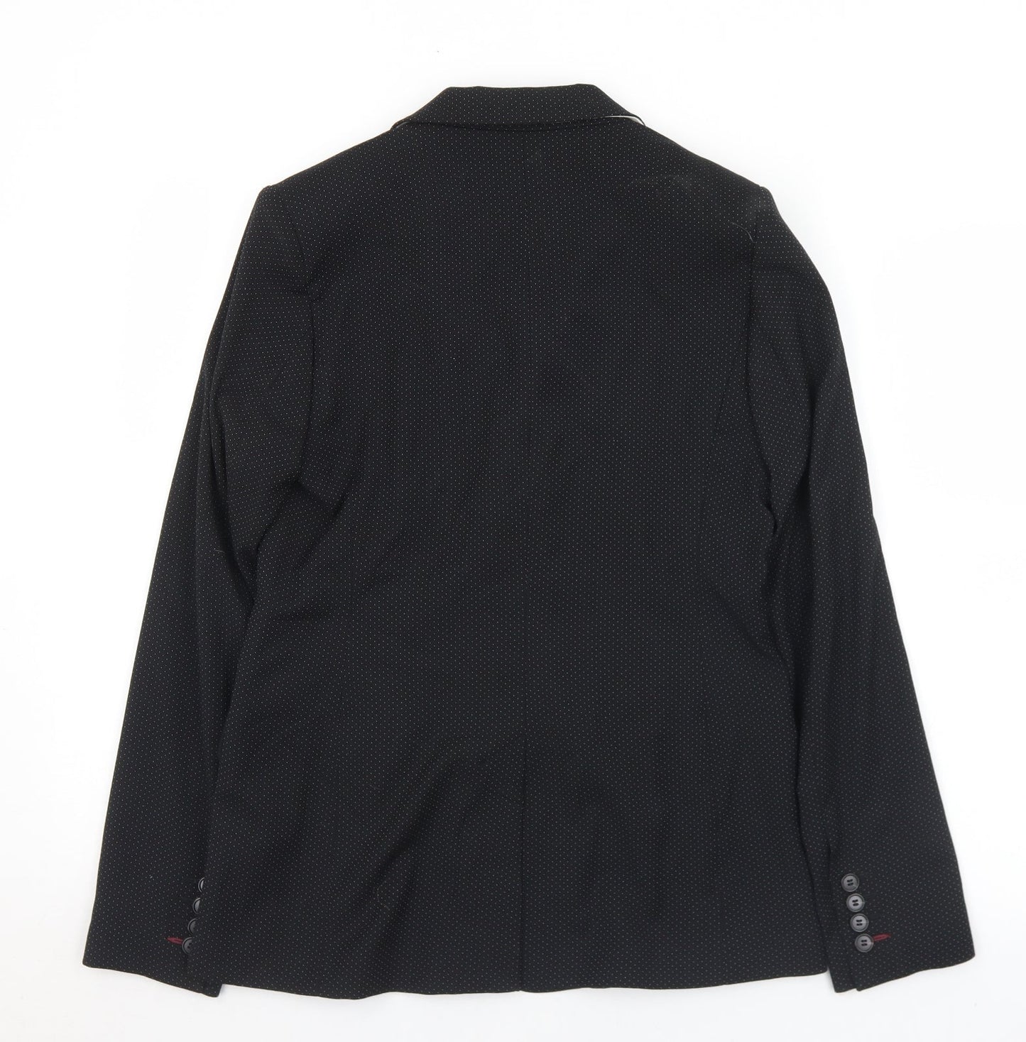 NEXT Womens Black Polka Dot Polyester Jacket Suit Jacket Size 10