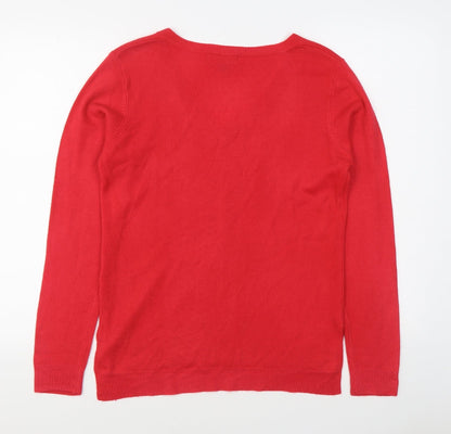 Womens UK Size 10 Atmosphere Red Pullover Jumper