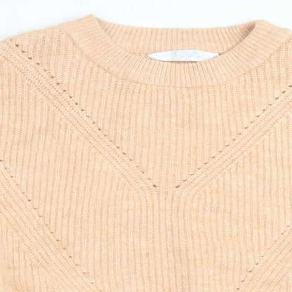 Primark Womens Orange Crew Neck  Acrylic Pullover Jumper Size XL