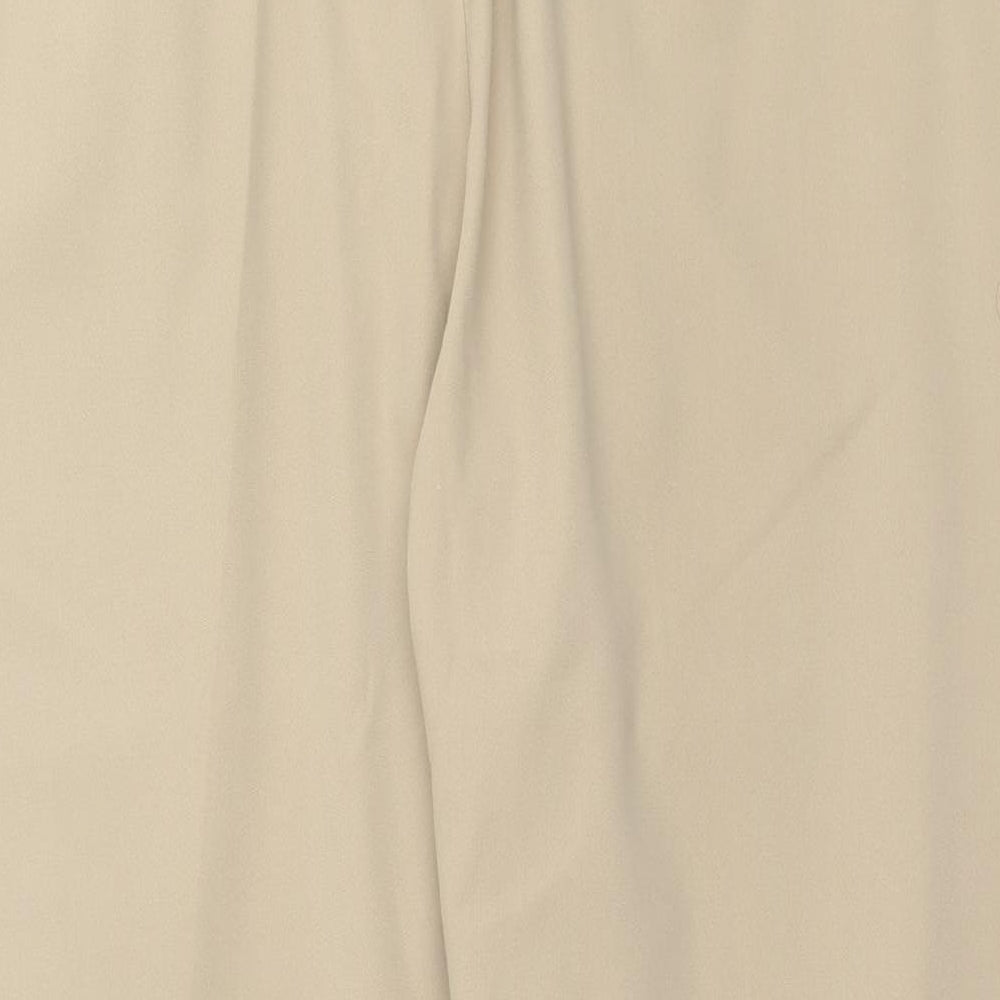 Preworn Womens Beige  Polyester Trousers  Size 18 L26 in Regular Button