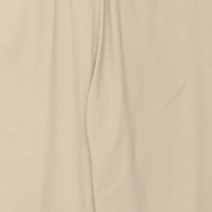 Preworn Womens Beige  Polyester Trousers  Size 18 L26 in Regular Button