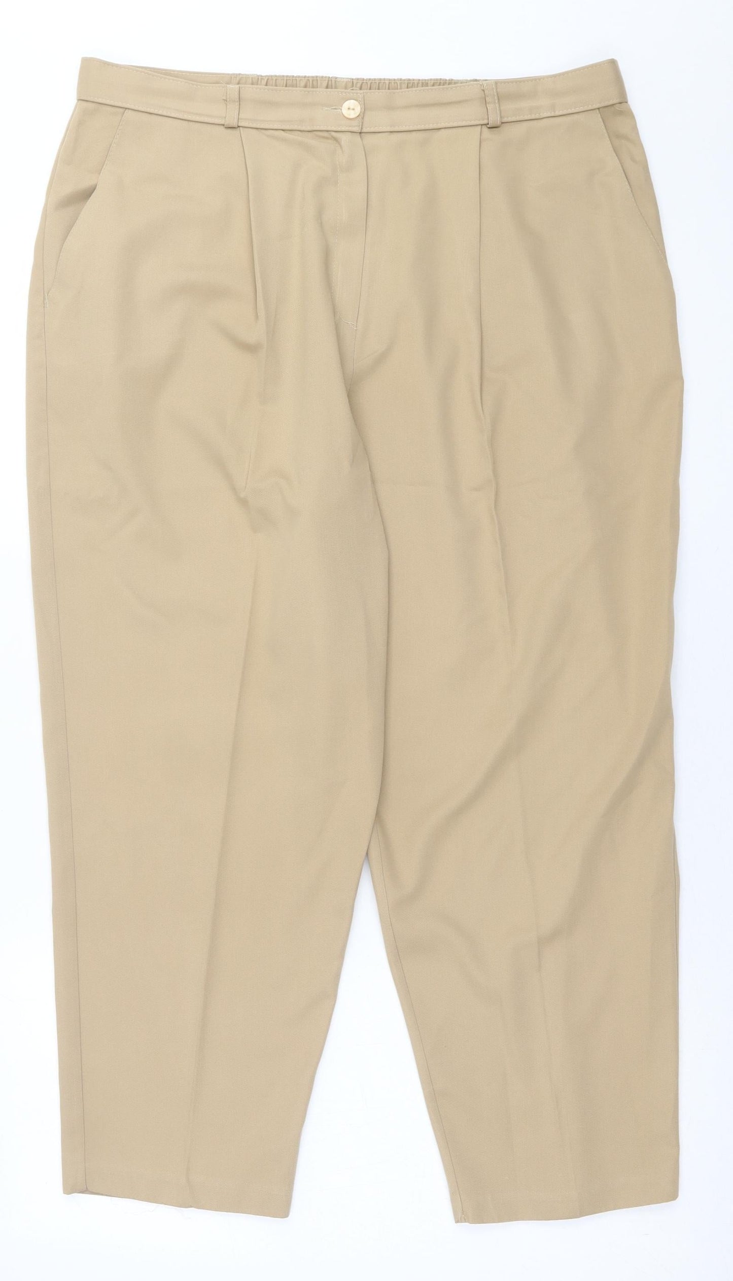Womens UK Size 18 Essentials Regular Fit  Beige Trousers