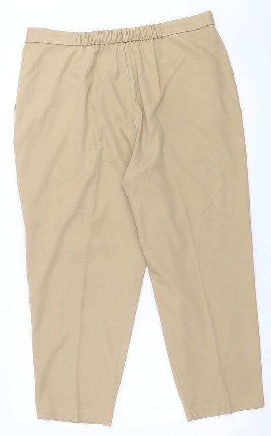 Womens UK Size 18 Essentials Regular Fit  Beige Trousers