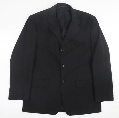 Mens UK Size 40 Johnathan Adams Regular Black Suit Jacket