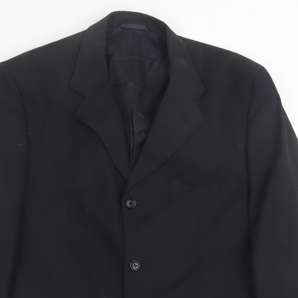 Mens UK Size 40 Johnathan Adams Regular Black Suit Jacket
