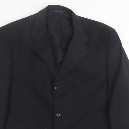 Mens UK Size 40 Johnathan Adams Regular Black Suit Jacket