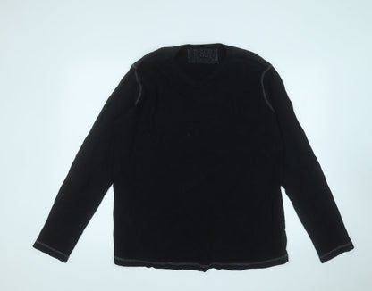 Burton Mens Black Round Neck  Cotton Pullover Jumper Size 2XL   - Ribbed