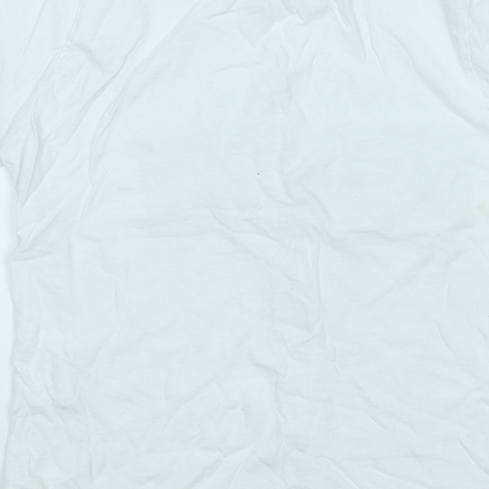 Atmosphere Womens White  Cotton Basic T-Shirt Size 8 Round Neck