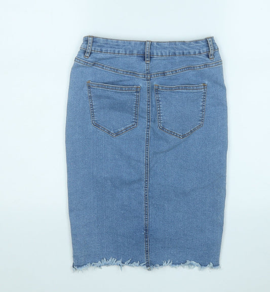 Noisy may Womens Blue  Cotton A-Line Skirt Size XS