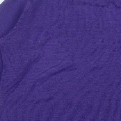 Womens UK Size M Glimpse Design Purple Pullover Jumper