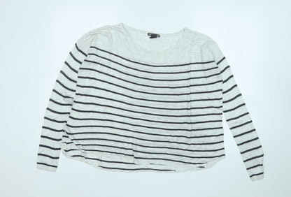 Womens UK Size S H&M White Pullover Jumper
