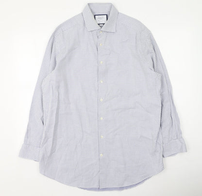 Mens UK Size 42 Charles Tyrwhitt Blue  Button-Up Long Sleeve Casual Shirt