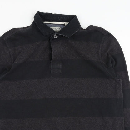 TU Mens Multicoloured Collared Striped Polyester Pullover Jumper Size M