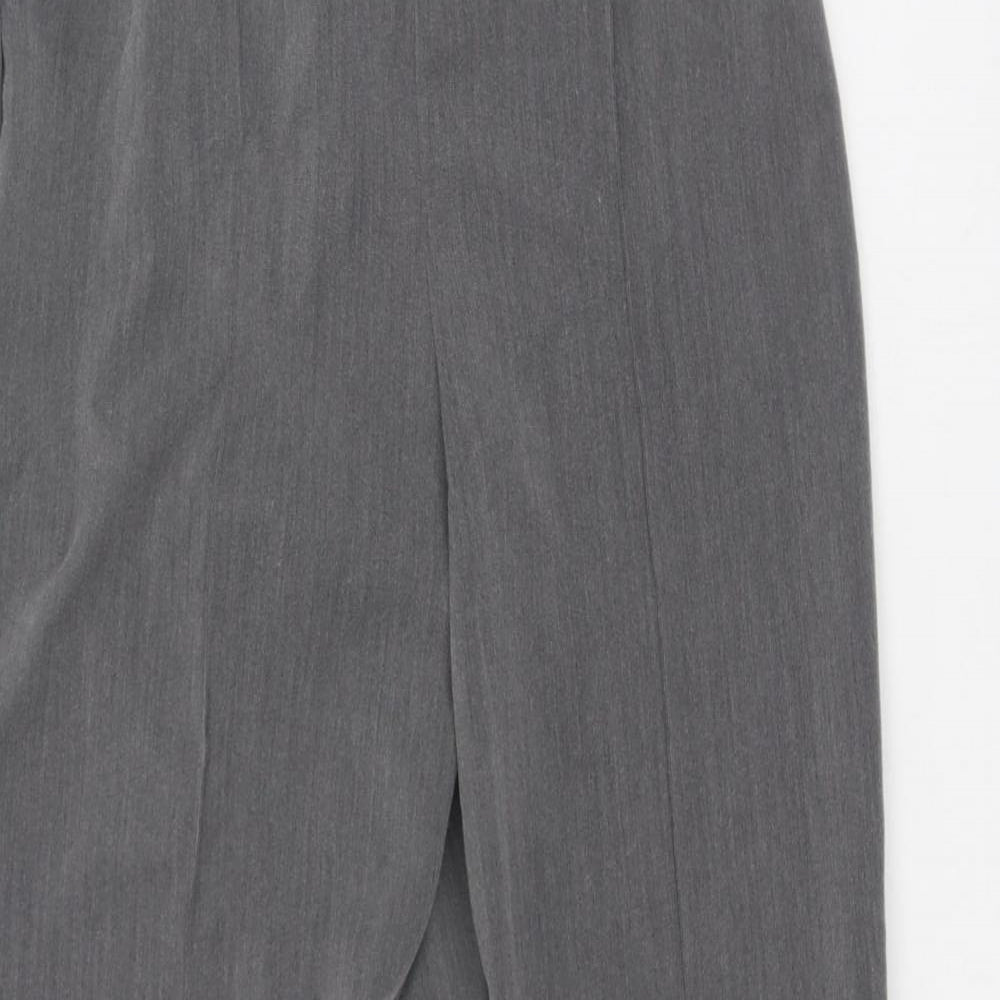 Bonmarché Womens Grey  Polyester Trousers  Size 12 L27 in Regular