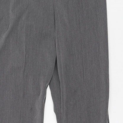 Bonmarché Womens Grey  Polyester Trousers  Size 12 L27 in Regular