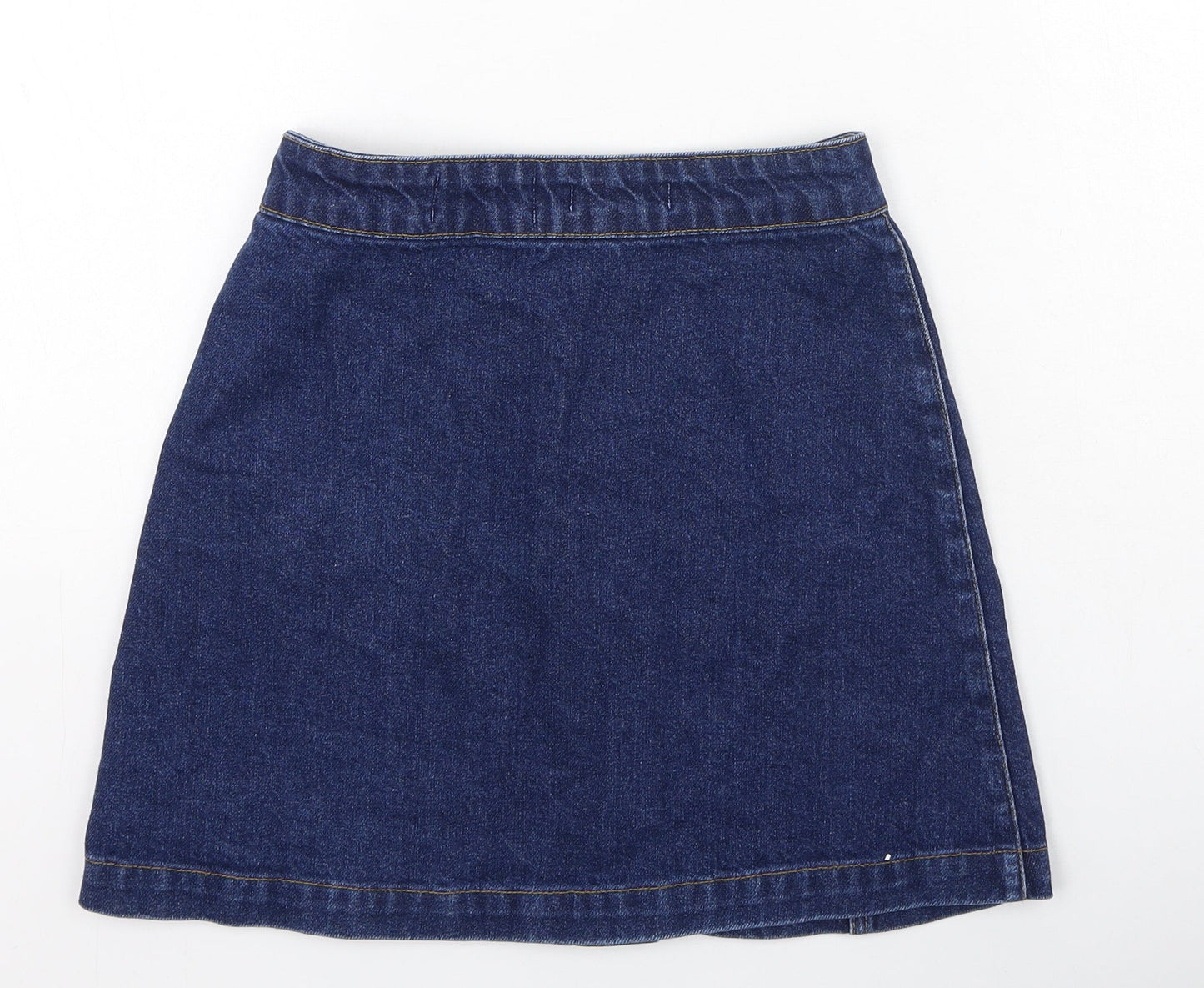 New Look Womens Blue  Cotton Mini Skirt Size 6
