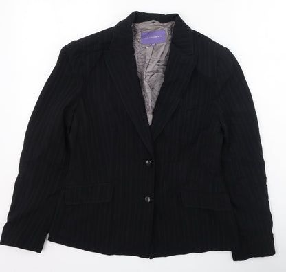 Autonomy Womens Black Striped  Jacket  Size 12