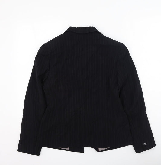 Autonomy Womens Black Striped  Jacket  Size 12