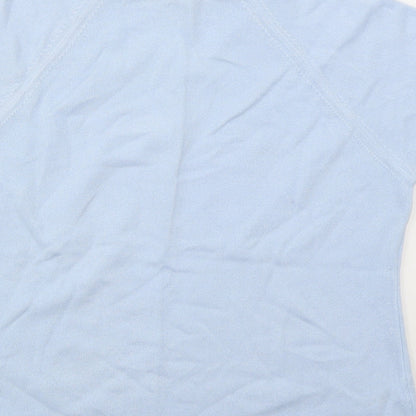 George Womens Blue Mock Neck  Acrylic Pullover Jumper Size 16