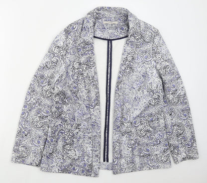 George Womens Blue Paisley  Jacket  Size 14