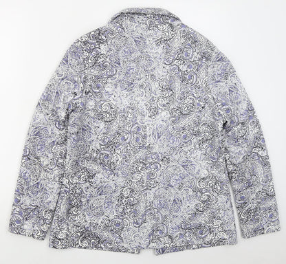 George Womens Blue Paisley  Jacket  Size 14
