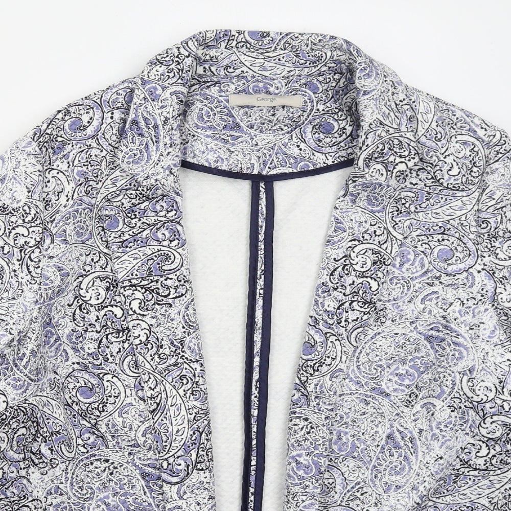 George Womens Blue Paisley  Jacket  Size 14