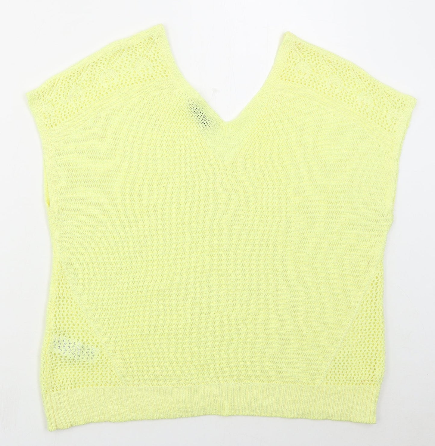 Womens UK Size 16 Marks and Spencer Yellow Vest Jumper
