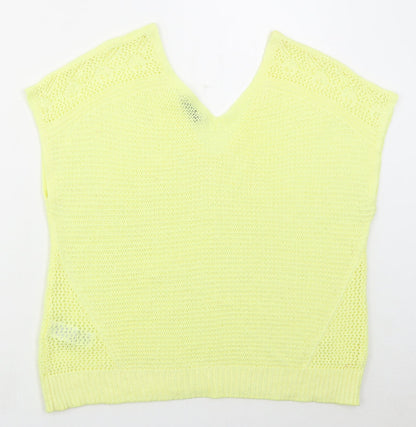 Womens UK Size 16 Marks and Spencer Yellow Vest Jumper