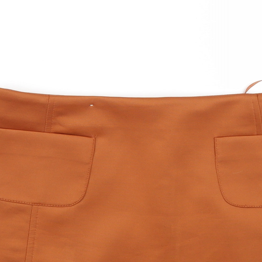 New Look Womens Brown  Polyester Maxi Skirt Size 10   Zip