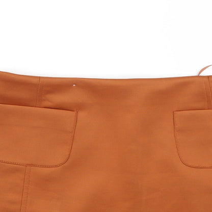 New Look Womens Brown  Polyester Maxi Skirt Size 10   Zip