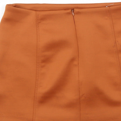 New Look Womens Brown  Polyester Maxi Skirt Size 10   Zip