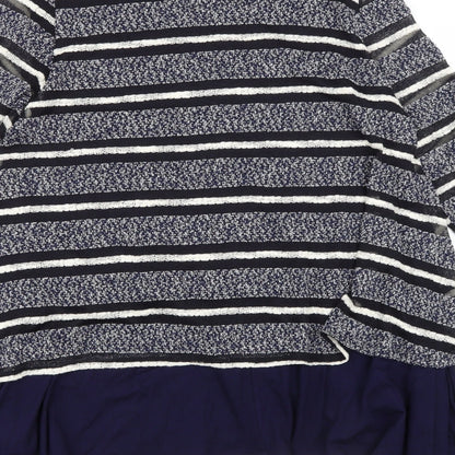 Lakeland Womens Blue Roll Neck  Viscose Pullover Jumper Size 12