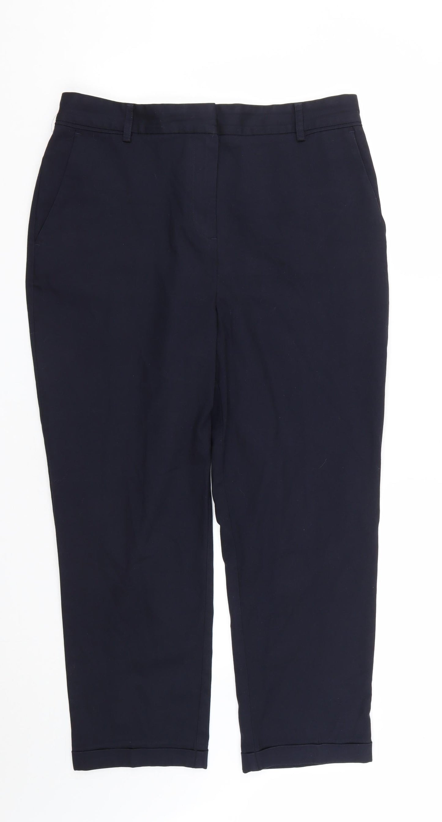 Womens UK Size 34 in NEXT Regular Fit Carrot Blue Trousers