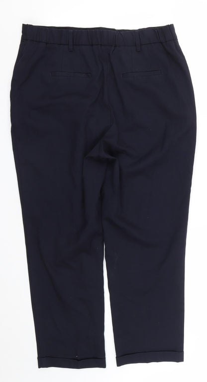 Womens UK Size 34 in NEXT Regular Fit Carrot Blue Trousers