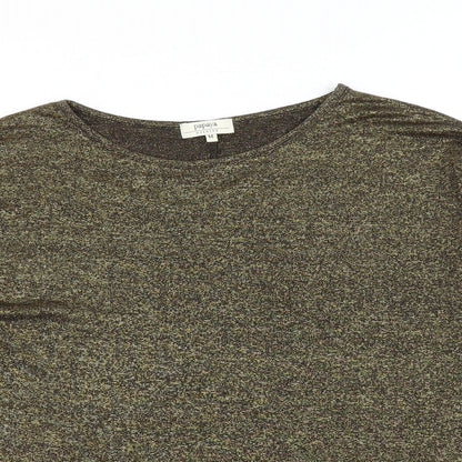 Matalan Womens Gold  Viscose Basic Blouse Size M Round Neck