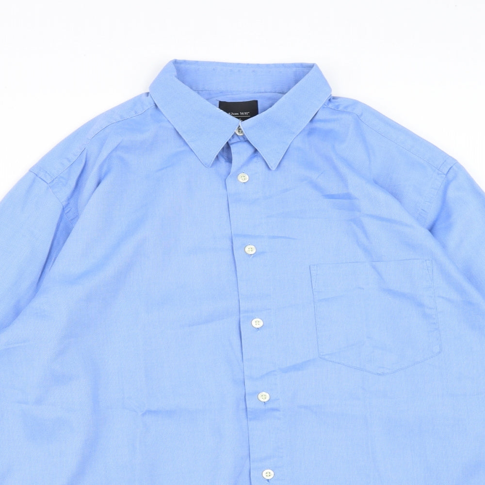 Mens UK Size 16.5 Hyphen Blue  Button-Up Long Sleeve Casual Shirt