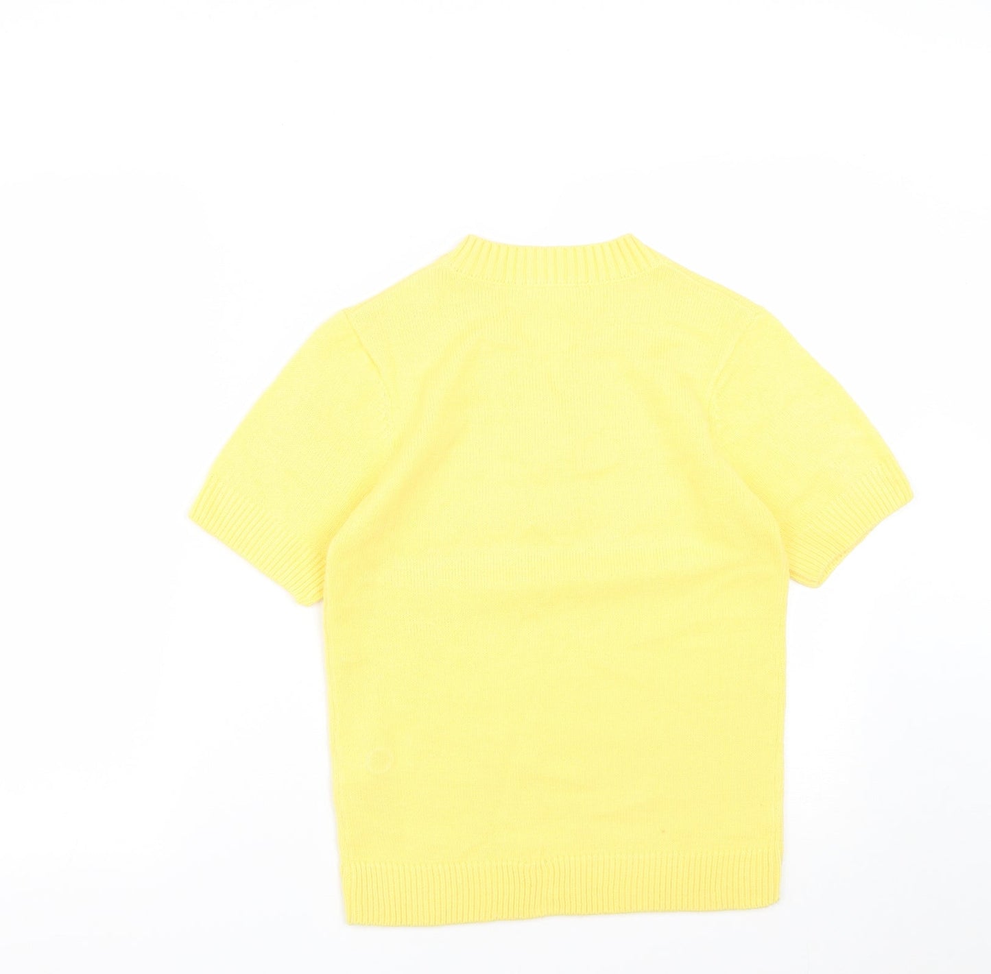 Womens UK Size 8 Preworn Yellow Pullover Jumper
