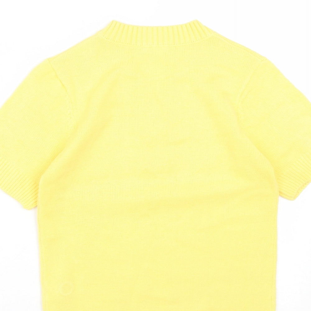 Womens UK Size 8 Preworn Yellow Pullover Jumper