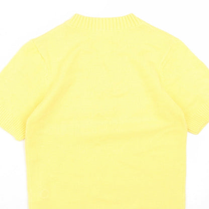 Womens UK Size 8 Preworn Yellow Pullover Jumper