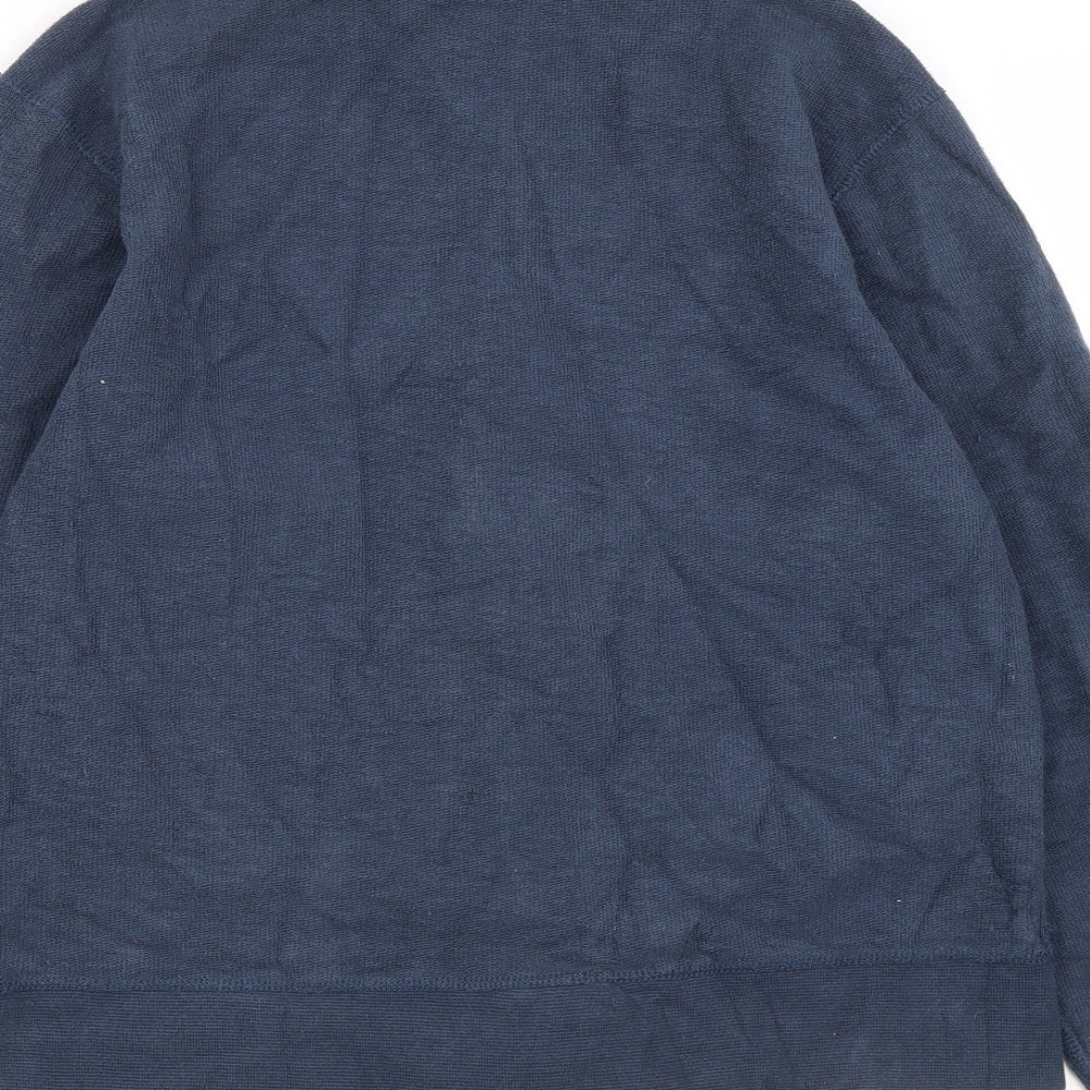 Mens UK Size S Gap Blue Full Zip Sweatshirt