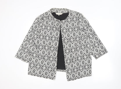 F&F Womens Black Geometric  Jacket  Size 16