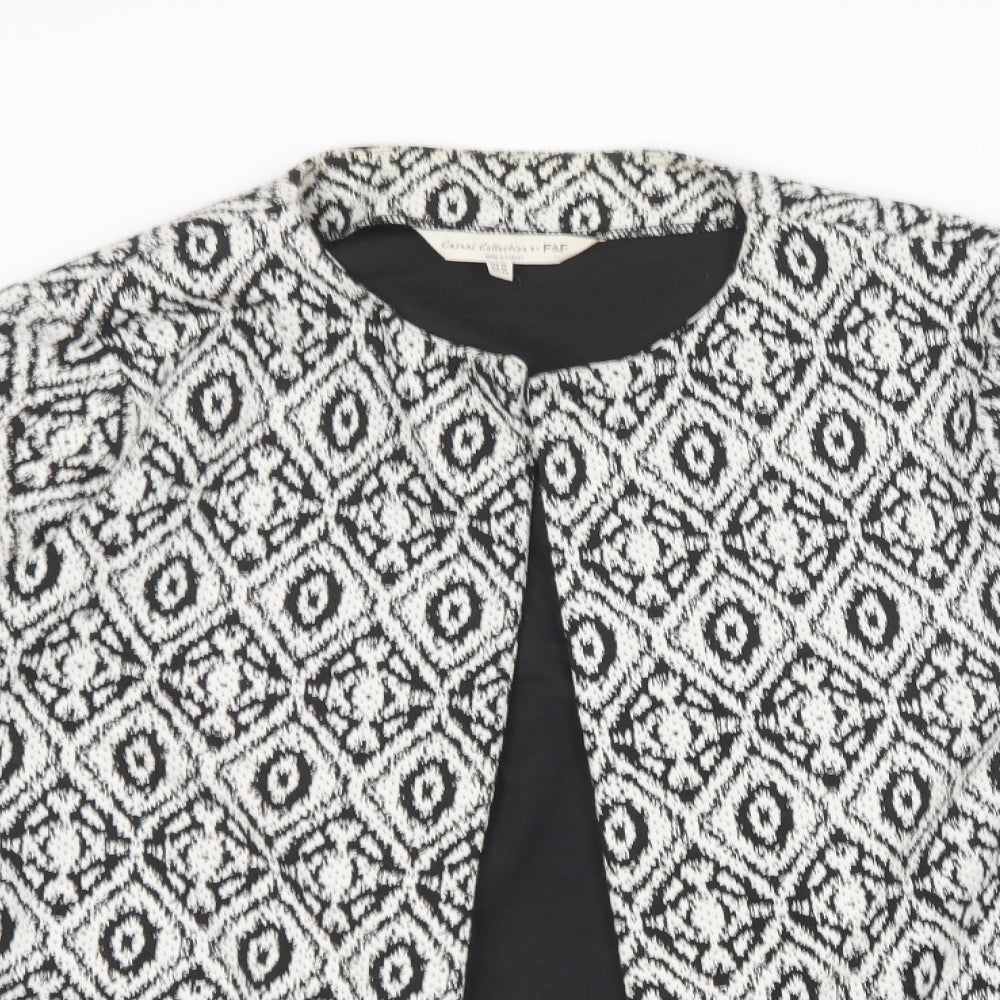 F&F Womens Black Geometric  Jacket  Size 16