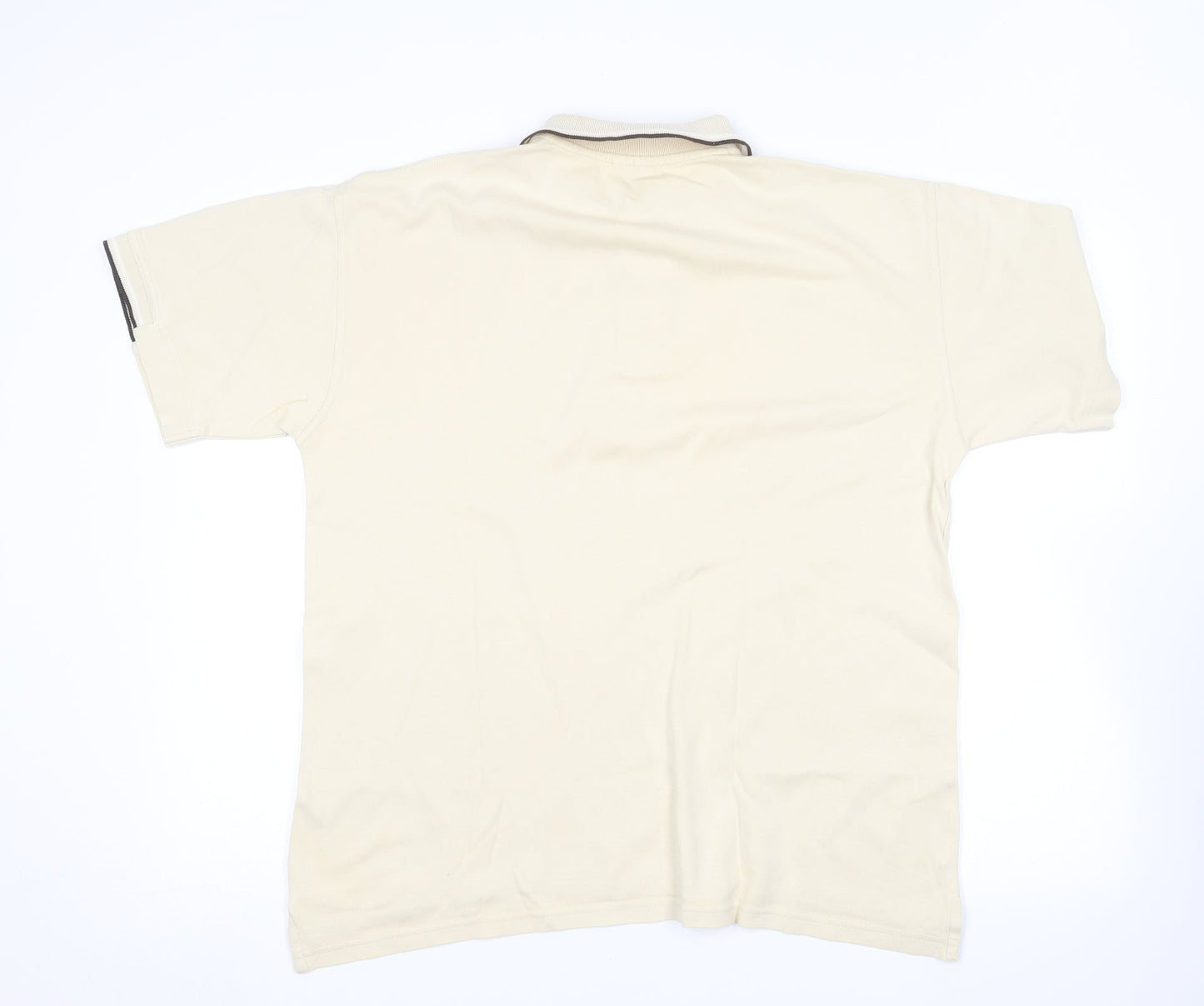 Cedar Wood State Mens Beige  Cotton  Polo Size S Collared