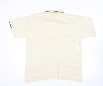 Cedar Wood State Mens Beige  Cotton  Polo Size S Collared
